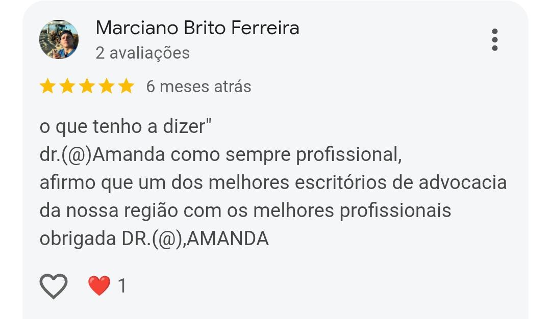 Avaliação de Marciano Brito Ferreira